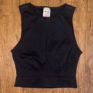 Black Sleeveless Crop Top
